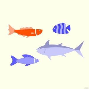Flat Fish Vector