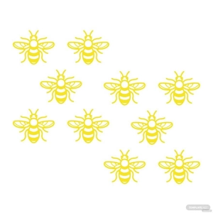 Yellow Bee Vector