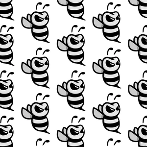 Black Bee Vector