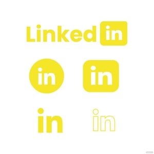 Yellow Linkedin Vector