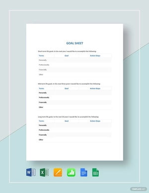 Goal Sheet Template