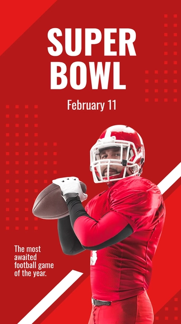 Free Super Bowl Ad Instagram Story Template to Edit Online