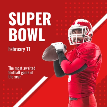 Free Super Bowl Ad Linkedin Post Template to Edit Online