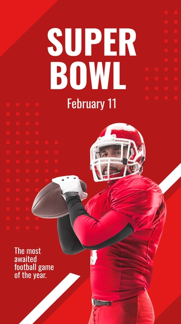 Free Super Bowl Ad Whatsapp Post Template to Edit Online