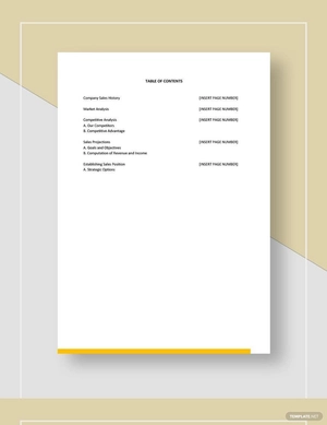 Sales Action Plan Template