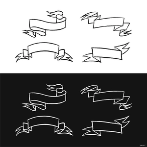Banner Outline Vector