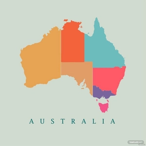 Australia Map Background Vector
