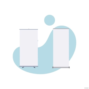 Roll Up Banner Vector