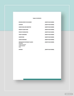 Product Launch Plan Template