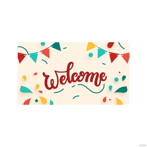 Welcome Banner Vector