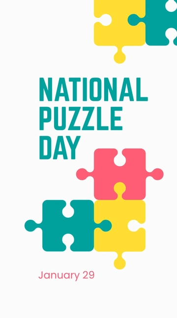 Free National Puzzle Day Whatsapp Post Template to Edit Online