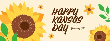 Free Happy Kansas Day Facebook Cover Template to Edit Online
