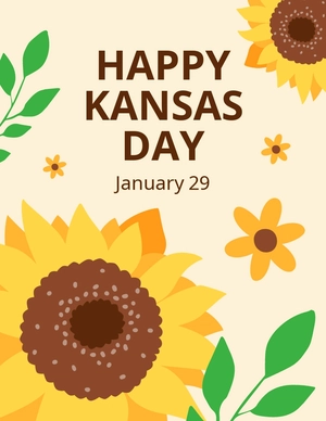 Happy Kansas Day Flyer Template