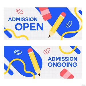 Admission Open Banner Vector