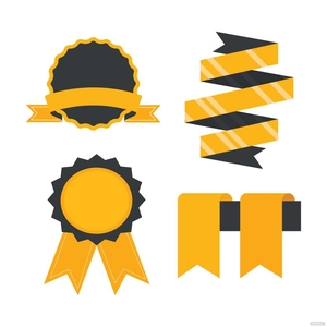 Ribbon Label Vector