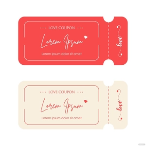 Love Coupon Vector