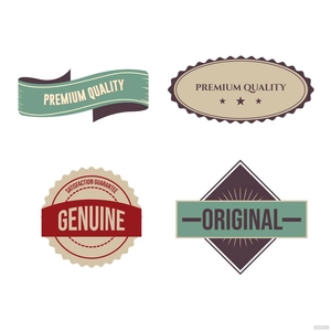 Retro Label Vector