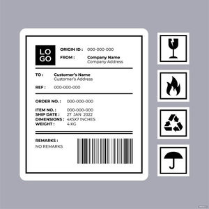 Shipping Label Vector