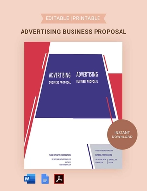 Advertising Business Proposal Template Advertising Business Proposal Template