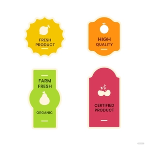 Food Label Vector