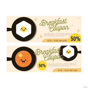 Breakfast Coupon Vector