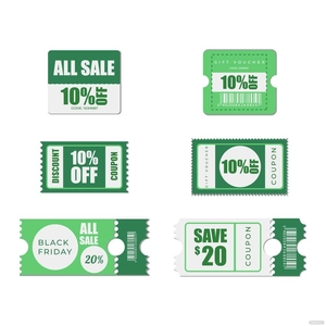 Green Coupon Vector