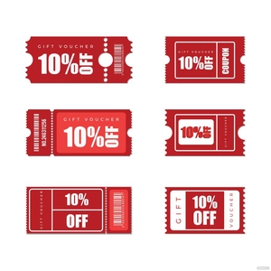 Red Coupon Vector