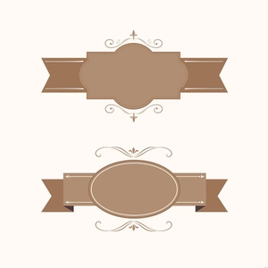 Ornamental Ribbon Banner Illustration