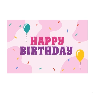 Happy Birthday Banner Illustration