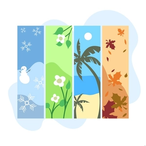 Season Bookmark Illustration