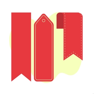 Red Bookmark Illustration