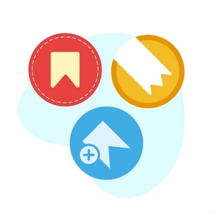 Circle Bookmark Illustration