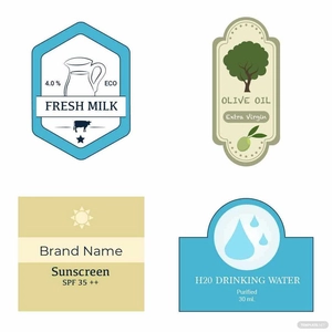 Bottle Label Vector