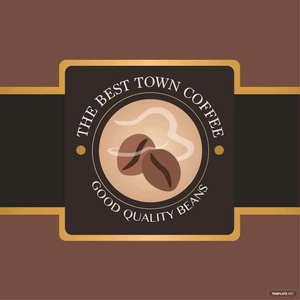 Coffee Label Vector