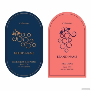 Wine Label Vector