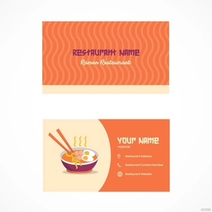 Restaurant Business Card Vector