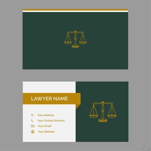 Lawyer Business Card Vector