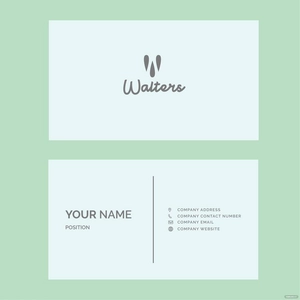 Minimalist Business Card Vector