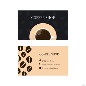Cafe Business Card Vector