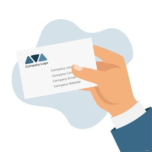 Hand Holding Business Card Vector