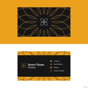 Golden Business Card Vector
