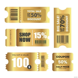 Gold Coupon Vector
