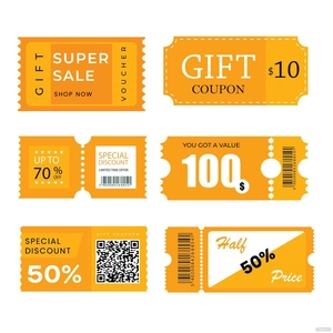 Orange Coupon Vector