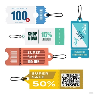 Coupon Tag Vector
