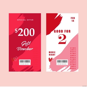 Valentine Coupon Vector