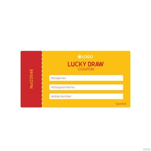 Lucky Draw Coupon Vector