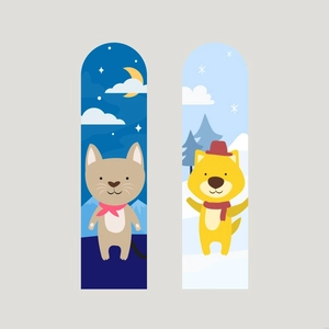 Animal Bookmark Illustration