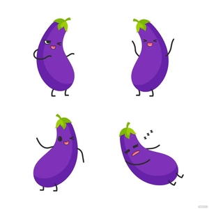 Eggplant Emoji Vector