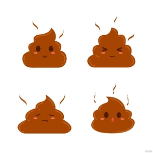 Pile of Poop Emoji Vector