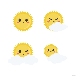 Sun Emoji Vector